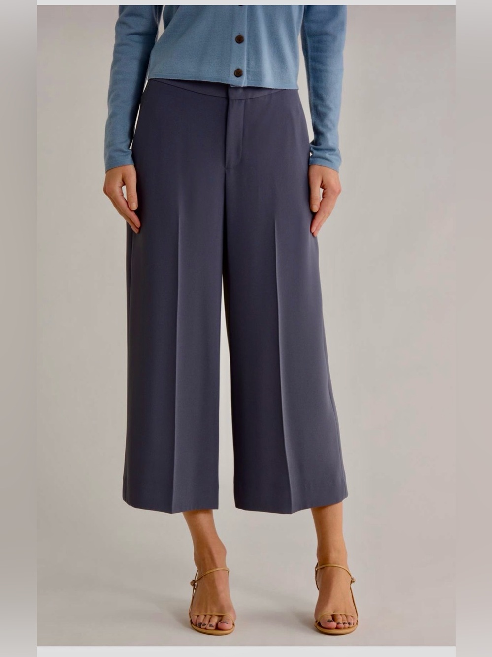 Vince Obsidian Cropped Wide-Leg Pants